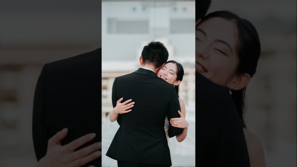 Celebrating wedding moments with reliving Cherise & John's first look